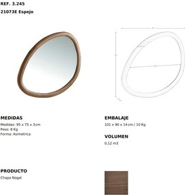 Oglinda decorativa design LUX Ovalada 95x75cm