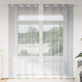 vidaXL Perdele cu perdele 2 pcs Gri închis 140 x 225 cm Poliester