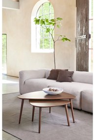 Măsuțe de cafea maro 2 buc. cu aspect de lemn de stejar 70x100 cm Adda – Unique Furniture