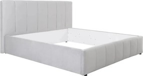 Cadru pat LONES 180x200, stofa catifelata gri deschis - Bluvel 03