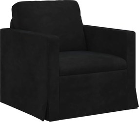 vidaXL Canapea Negru 78 x 78 x 80 cm Catifea
