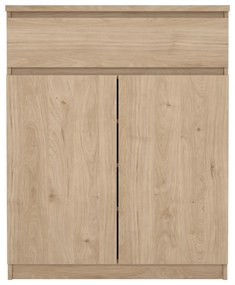 Comodă în culoare naturală cu aspect de lemn de stejar 80x100x40 cm Naia – Tvilum