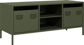 vidaXL Dulap TV, verde măsliniu, 101,5x39x43,5cm, oțel laminat la rece