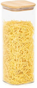 4Home Borcan de sticlă pentru alimente cu capac Bamboo, 2000 ml