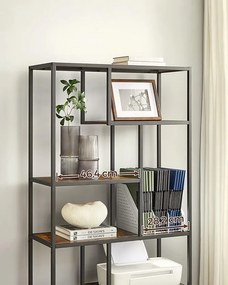 Biblioteca de design TAYLOR 180x80 cm, maro rustic