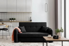 Canapea tapitata, extensibila, cu spatiu pentru depozitare, 155x75x105 cm, Laine 01, Eltap (Culoare: Violet / Poco 41)
