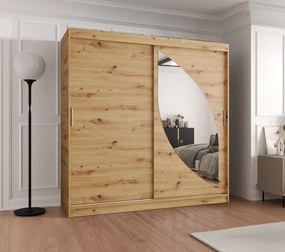 Dulap de haine 200 cm Milain (Stejar artisan). 1126009