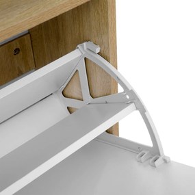 OFERTA Dulap pantofi rabatabil BOCO decor stejar si alb, 2 rafturi clasa II