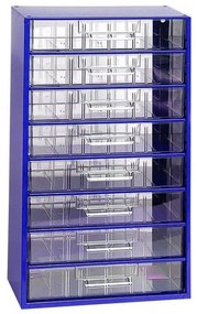 Organizator metalic, 8 sertare, albastru W8D