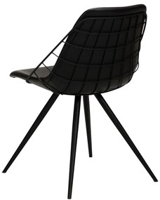 Scaun cu husă din piele artificială DAN-FORM Denmark Sway, negru