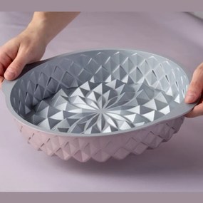 Tava de copt Dr.Oetker Mandala 2557, 26 cm, Rotunda, Aluminiu turnat, Roz auriu