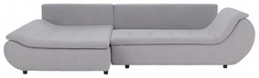 Set canapea, gri deschis / roz pudră, material textil, stânga, BRATO