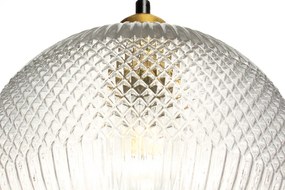 Lustra din sticla Neptun transparenta/gri, un bec