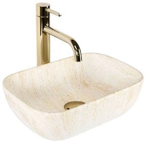 Lavoar pentru blat Rea BELINDA MINI TRAVERTINE MATT