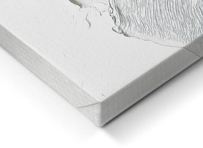 Tablou cu detalii pictate manual 70x100 cm Petal Glow – Styler