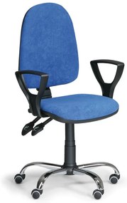 Scaun de lucru Torino SY cu cotiere, albastru