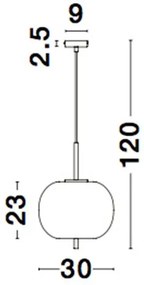 Lustra, Pendul modern Lato negru 30cm