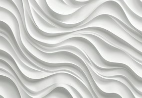 Fototapet - Valuri Albe 3D (147x102 cm)