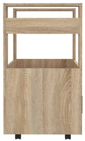 Carucior de bucatarie stejar sonoma 60x45x80 cm lemn prelucrat Stejar sonoma