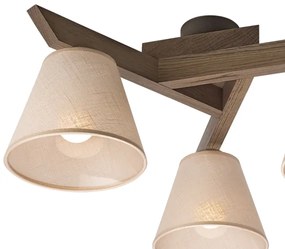 Brilagi - Lustră aplicată LED ANTHONY 3xE14/40W/230V stejar-nuc/bej