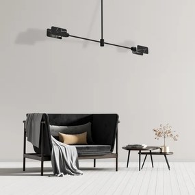 Lustră pe tijă ASTRA 2xE27/60W/230V neagră