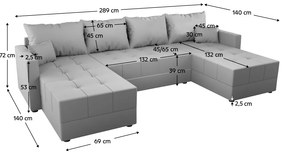 Set de canapea universala, gri, DUAN U UNI