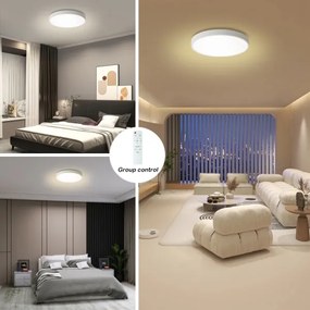 Brilagi - Corp de iluminat LED dimabil POOL, 60W/230V, 3000-6000K, Ø 60 cm, alb + telecomandă