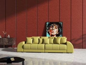 Canapea extensibilă dumonde cu 2 lăzi de depozitare si sezut confortabil din spuma high-density, Verona Enjoy Green 310x100 cm