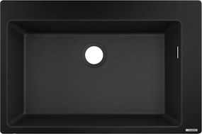 Chiuveta compozit Hansgrohe S51 SilicaTec negru grafit 77x51 cm