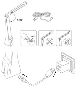 Eglo 97044 - LED Lampa de masa LA SECA 1xLED/1,8W/230V alb