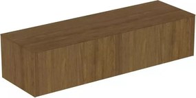 Dulap baza suspendat Ideal Standard Atelier Conca finisaj nuc inchis 2 sertare cu blat 160 cm