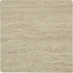 Masa de dining TALVEN cu blat ceramic din travertin 130x70 cm, travertin/casmir