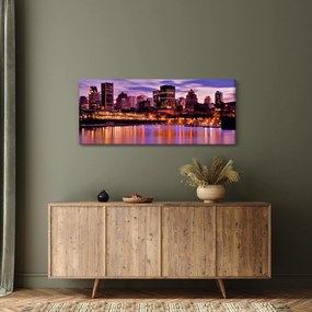 Tablou orașului nocturn (120x50 cm)