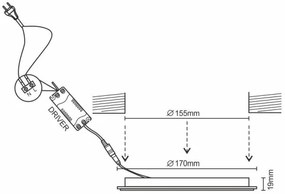 Corp de iluminat LED încastrat dimabil LED/12W/230V 3000-6500K Wi-Fi Tuya