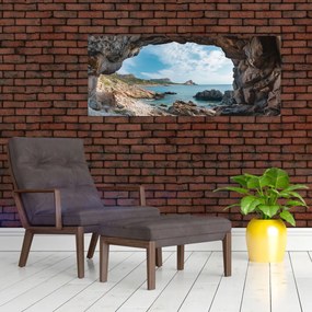 Tablou - Peșteră lângă mare (120x50 cm)
