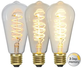 Bec LED/cu filament E27, cu lumină caldă și intensitate reglabilă 4 W Spiral Filament – Star Trading