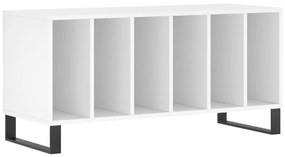 831756 vidaXL Comodă discuri, alb, 100x38x48 cm, lemn prelucrat