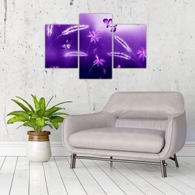 Tablou - Lunca cu fluturi (90x60 cm)