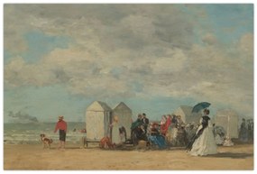 Tablou - Eugène Boudin, Beach Scene, reproducere (90x60 cm)