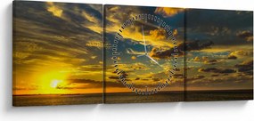 Apus de soare la mare (cu ceas) (90x30 cm)
