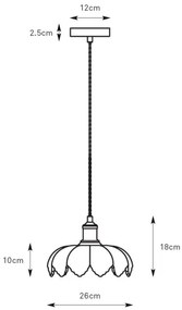 Lustră pe cablu Markslöjd 108857 KURAGE 1xE27/40W/230V alamă/alb