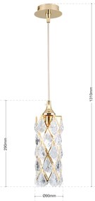 Orion - Lustră pe cablu RITA, 1xG9/40W/230V, auriu