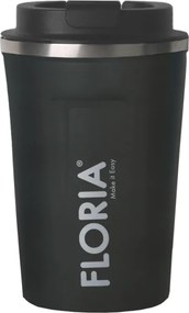 Cana de cafea Floria ZLN9970 tip termos, capacitate 380ml, interior din inox, pereti dublii, gri
