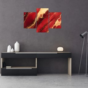 Tablou - Marmură roșu-auriu (90x60 cm)