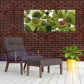 Tablou cu bile în dungi (120x50 cm)