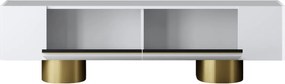 Comoda TV, Hanah Home, Bohem, 180x50x30 cm, Alb/Auriu