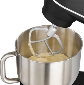 Mixer planetar Caso KM 1800 Black-E, 1800 W, 6 l, 10 viteze, Timer, Vas din inox, Comanda tactila, LED, Negru mat