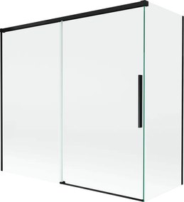 Mexen Rox paravan de duș culisant cu 2 uși 170 + 80 x 150 cm, transparent, negru - 8C9-170-080-70-00
