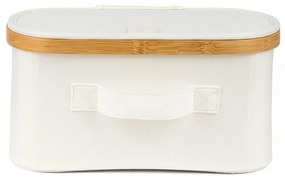 Cutie de depozitare G21 30 x 15 x 15 cm, dinbambus cu capac, bejz