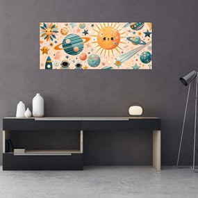 Tablou - Fragmente din spațiu (120x50 cm)